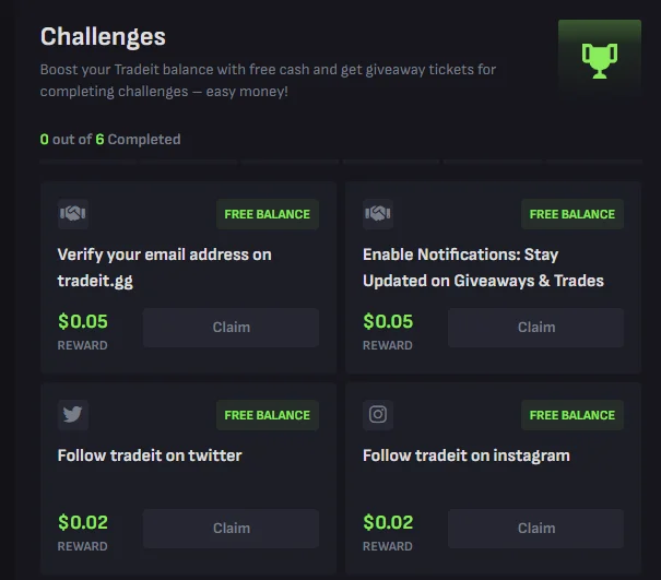 Free Cases and Small Rewards