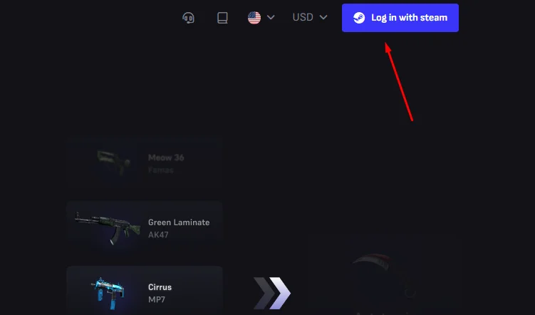 Go to Tradeit.GG and log in