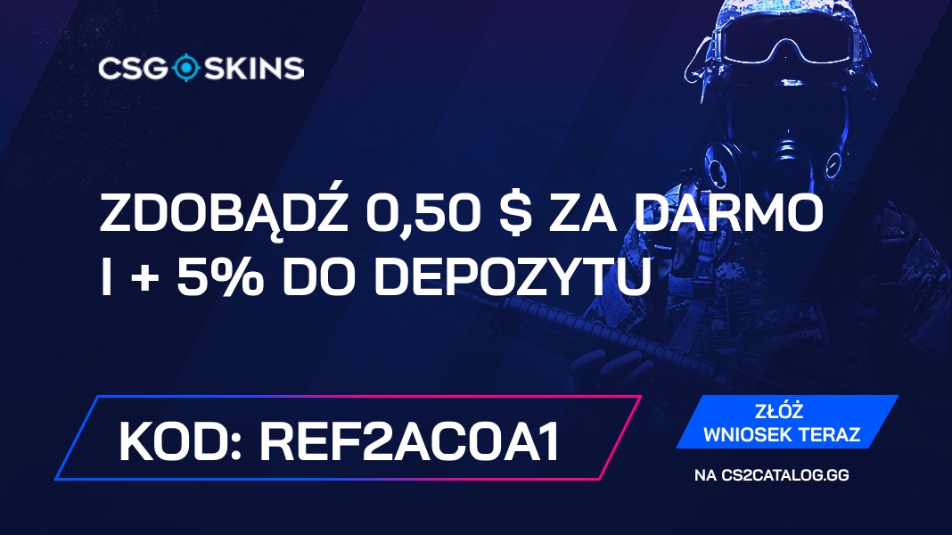 Kod promocyjny CSGO-Skins 2025: Użyj „REF2AC0A1” i Zdobądź $0.50 za darmo i + 5% do depozytu