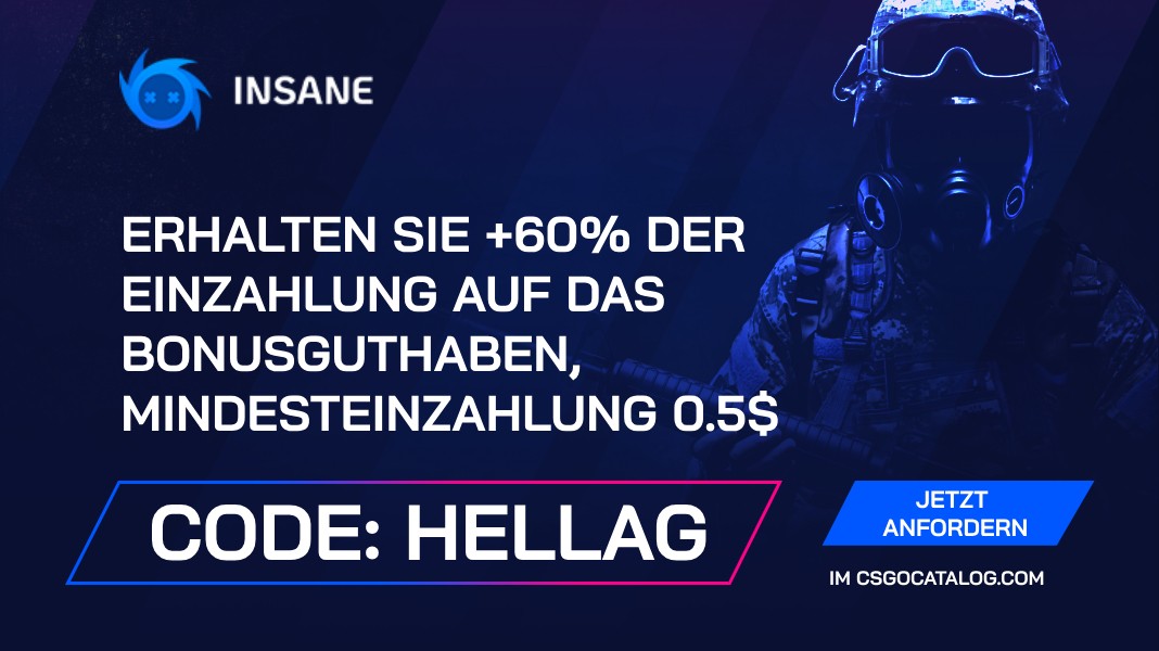 Insane.GG Promo Code Überprüfung in 2024: Verwenden Sie „Hellag“ und erhalten Sie +60% Einzahlungsbonus