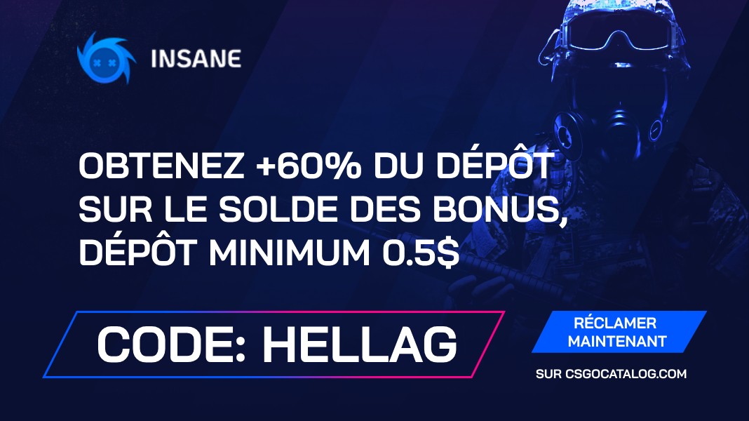 Insane.GG Promo Code Review in 2025: Utilisez « Hellag » et obtenez un bonus de dépôt de +60%