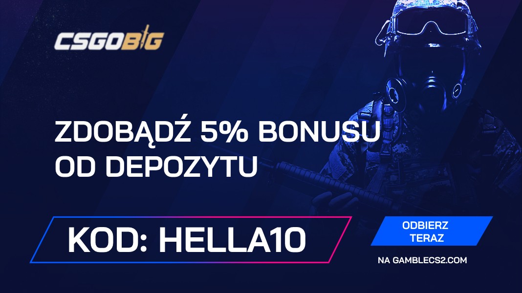 Kod promocyjny CSGOBig 2025: Użyj „HELLA10” i uzyskaj 5% bonusu od depozytu